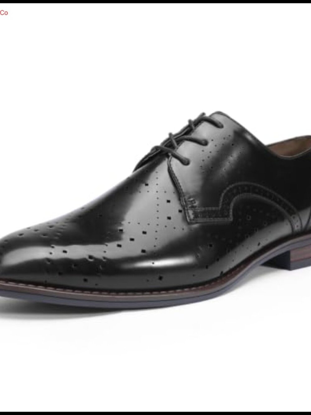 Men's Burnished Finish Faux Leather Lace-Up Oxford Dress Shoes